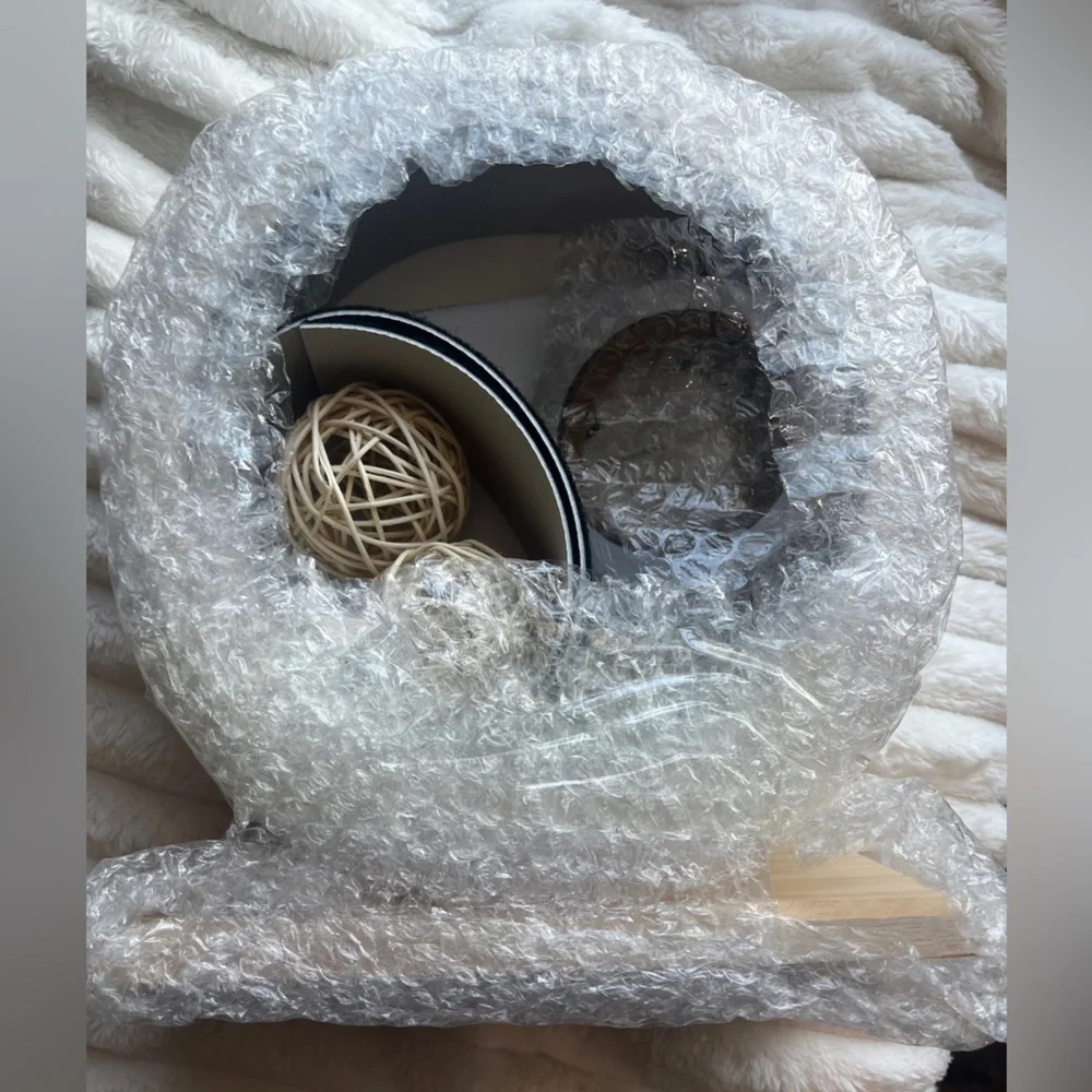 9in Silent Hamster Wheel With 2 Natural Chew Toys - Wooden Exercise Wheel 706